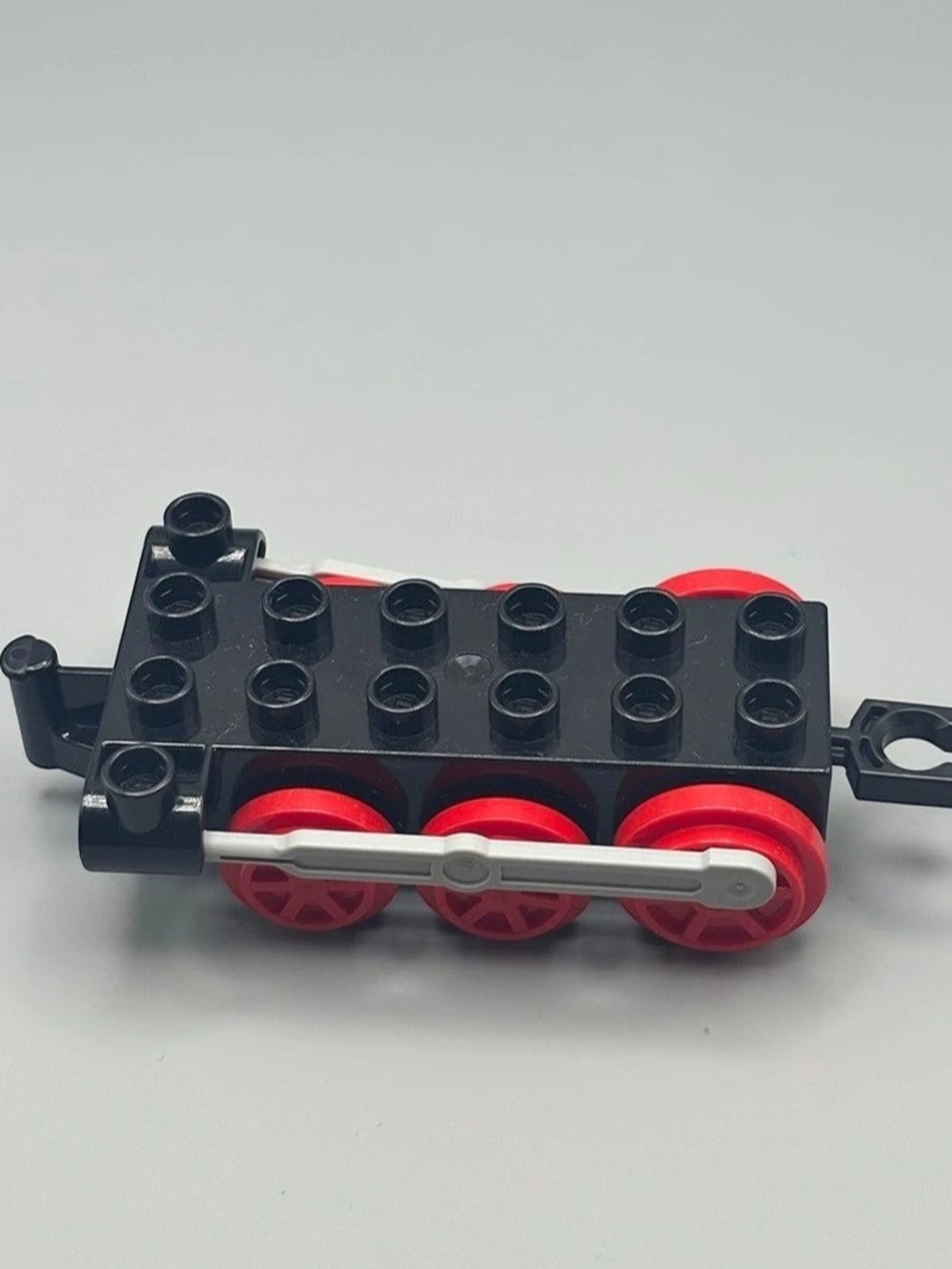 LEGO Duplo Black and Red Train Car Flat Bed Railway Piece Vehicle